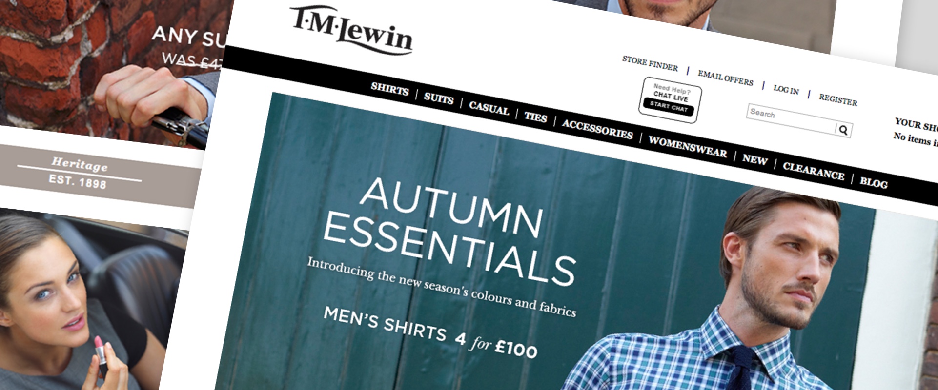 TM Lewin website